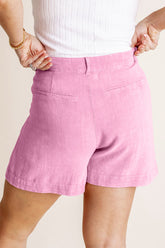 HYFVE High Waist Pleated Linen Shorts OutfitFlow